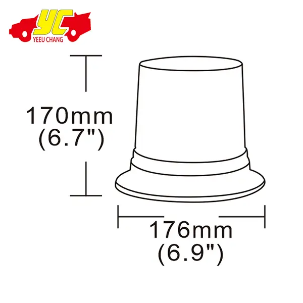 balise d'avertissement à LED haute tension pour chapeau de chef